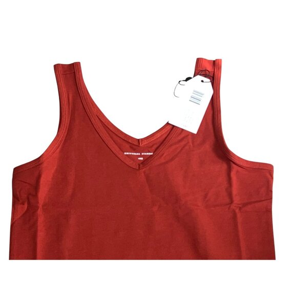 Universal Standard Double V Neck Tank Top Cotton Soft Casual Basic Sz 4XS (00-0 - Picture 3 of 6